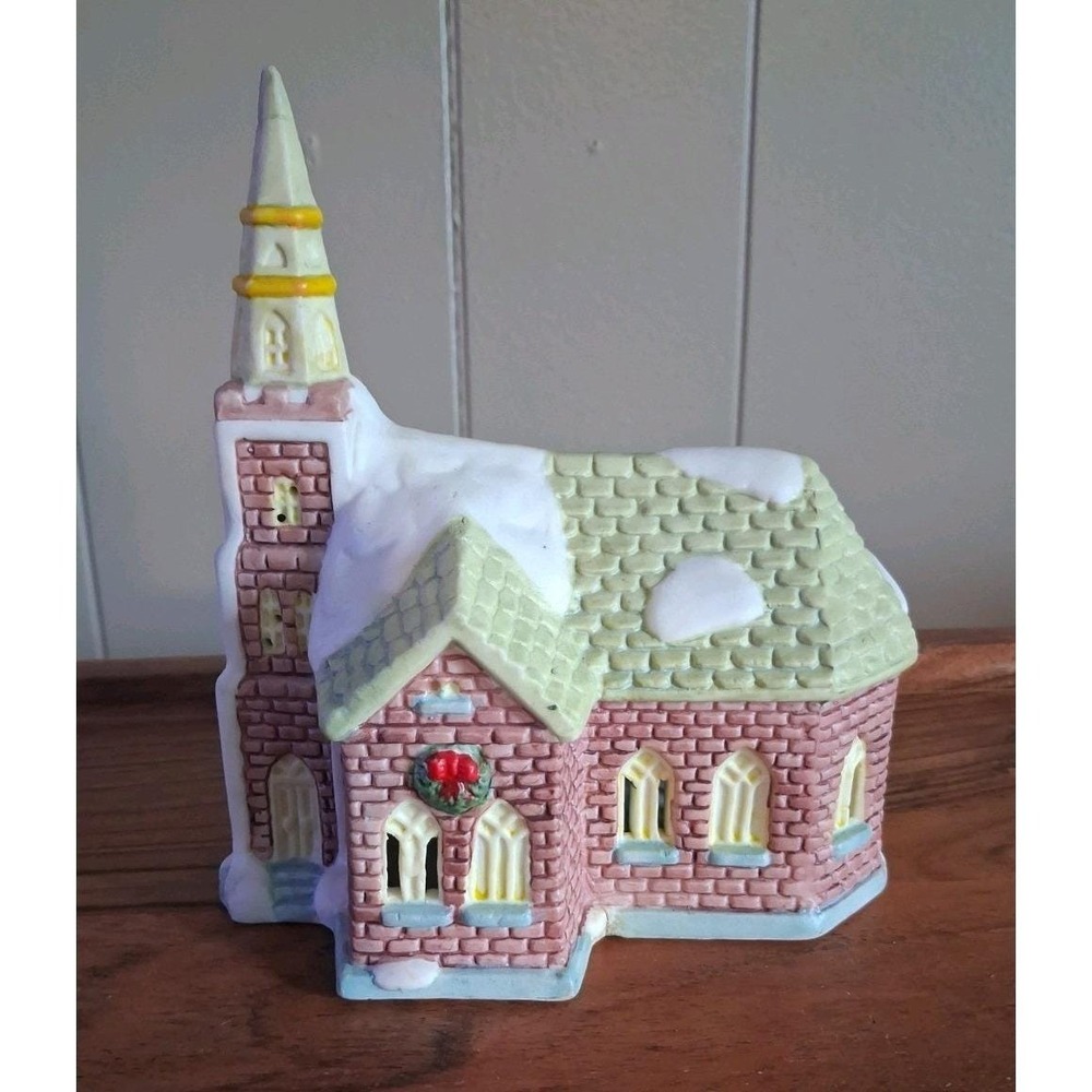 Vtg 1993 Santa's Best Spirit Of America Christmas Church